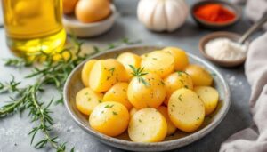 Le patate al forno sono più saporite se non le lessate prima e al posto dell'acqua usate un ingrediente molto più buono.